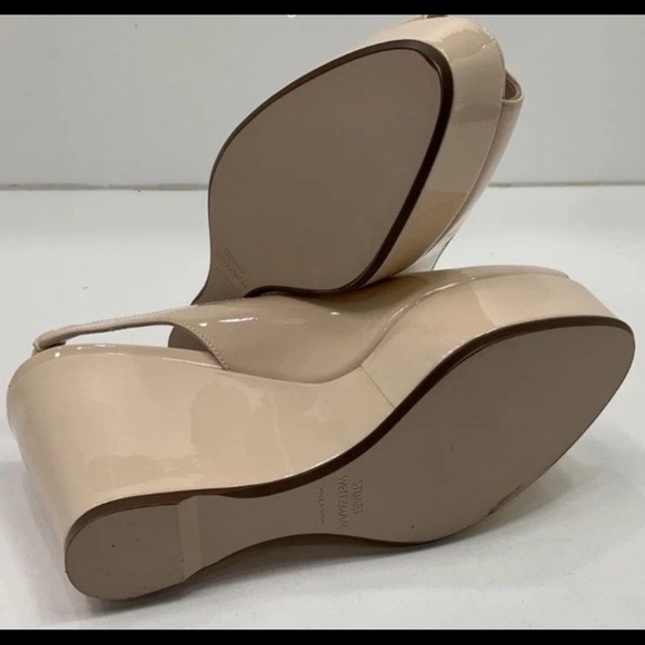 Stuart Weitzman Tan Wedge Slingbacks - Picture 5 of 6